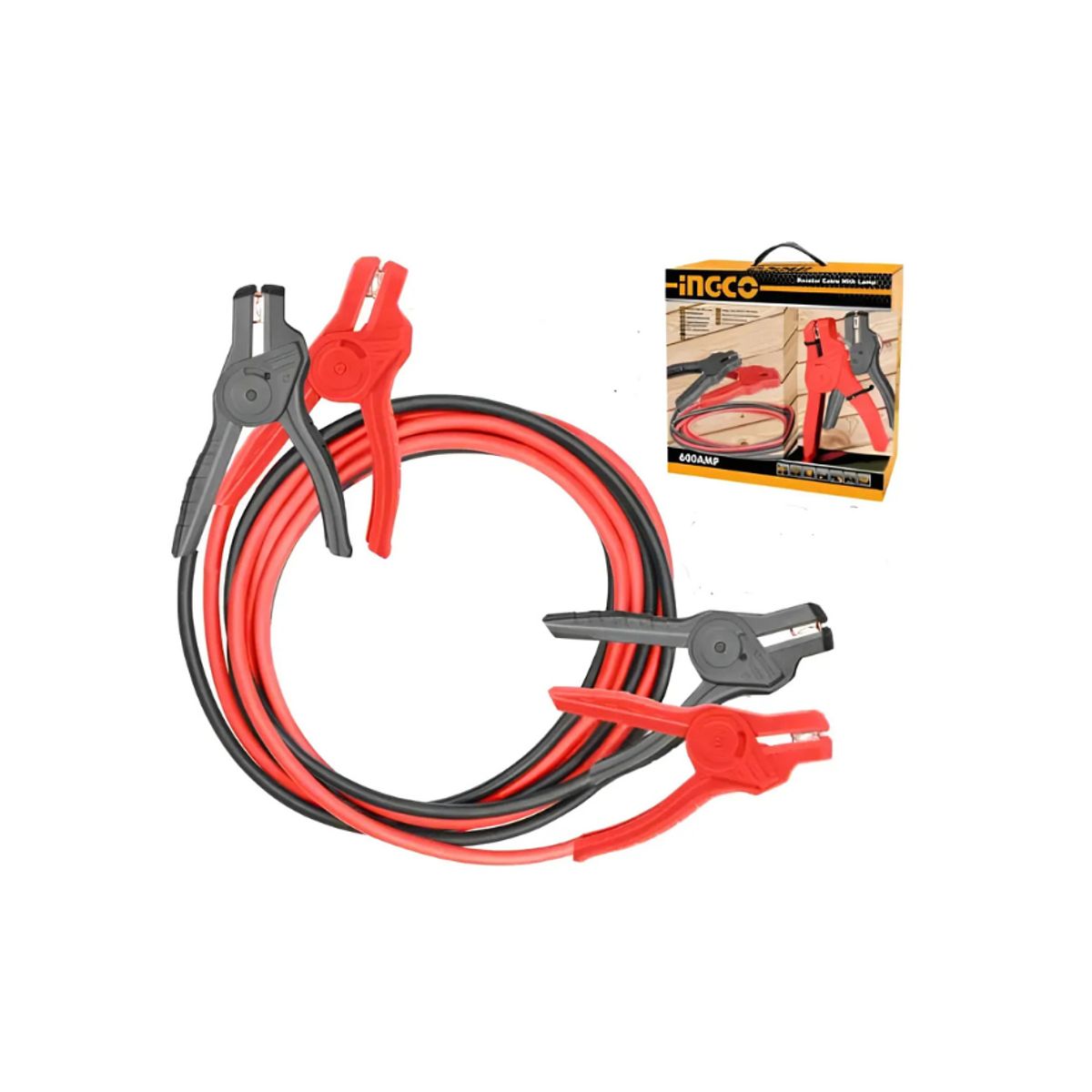 INGCO - Cable Puente Batería 600amp 3mts Para Auto Ingco Hbtcp6008l