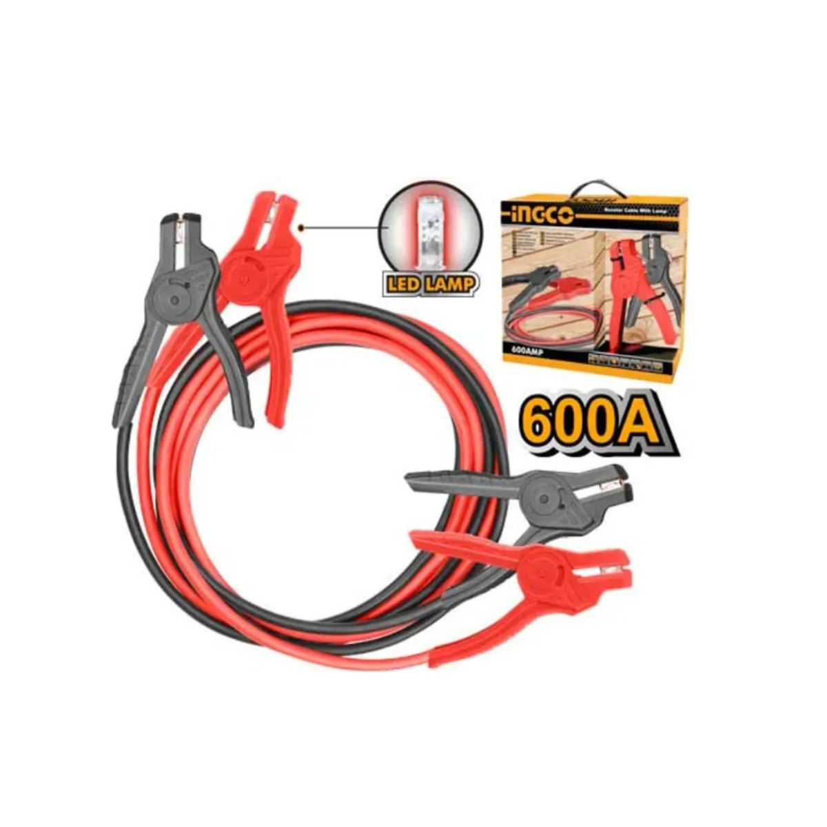 INGCO - Cable Puente Batería 600amp 3mts Para Auto Ingco Hbtcp6008l