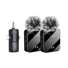 GENERICO - Microfono Inalambrico 3 en 1 para Cámara, iPhone, Android