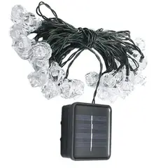 GENERICO - Luz Luces Navidad Carga Solar 5m Diamante Cálida