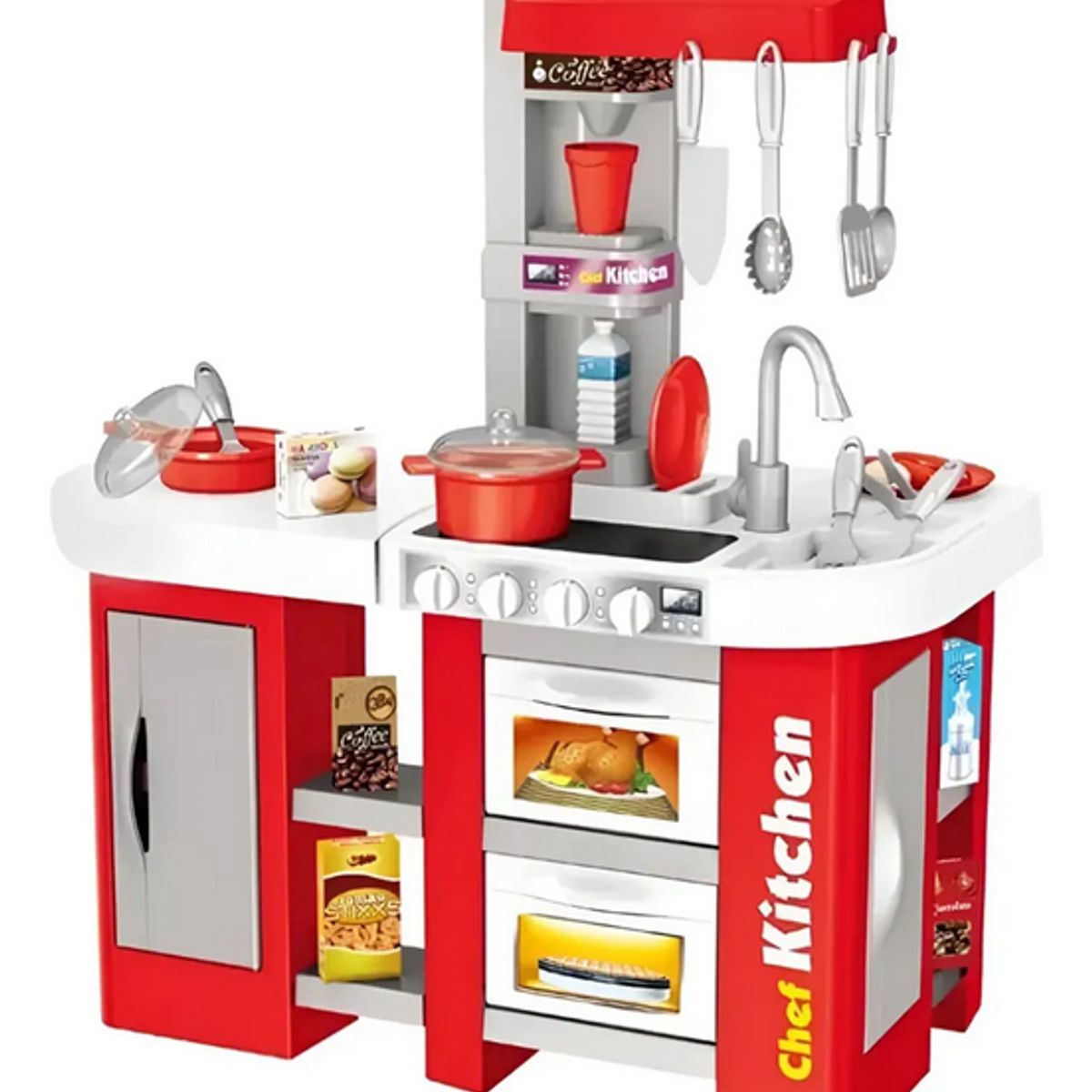 GENERICO - Cocina De Juguete Luces Y Sonido Multifuncional Rojo