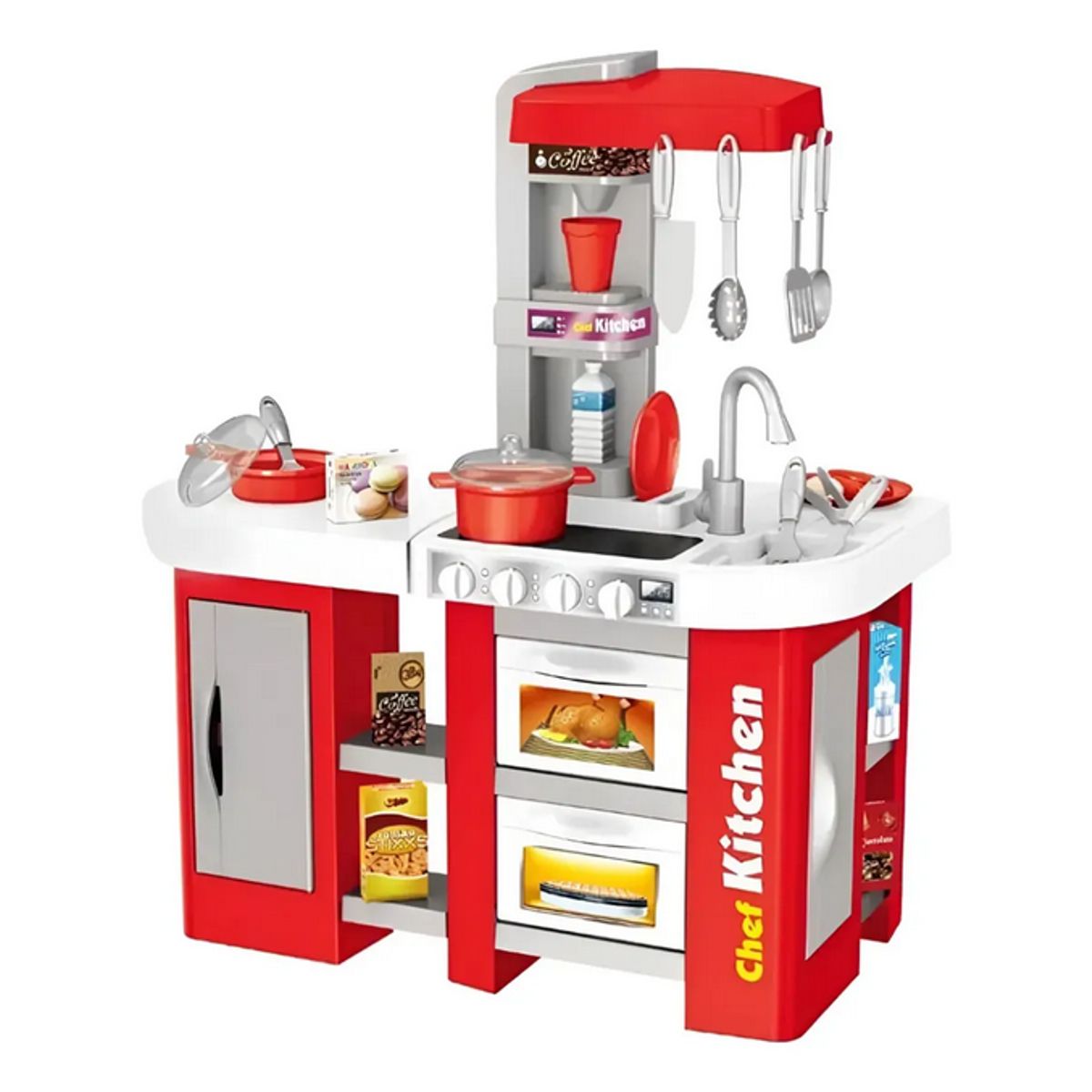 GENERICO - Cocina De Juguete Luces Y Sonido Multifuncional Rojo
