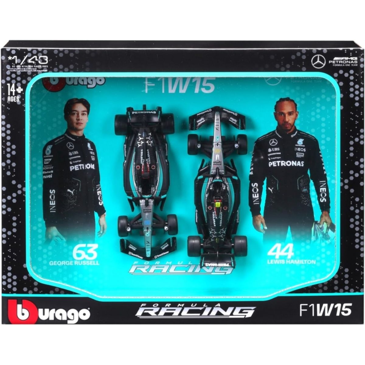 BBURAGO - BURAGO 38115 1-43 RACE MERCEDES W15  2024  2 PACK GIFT