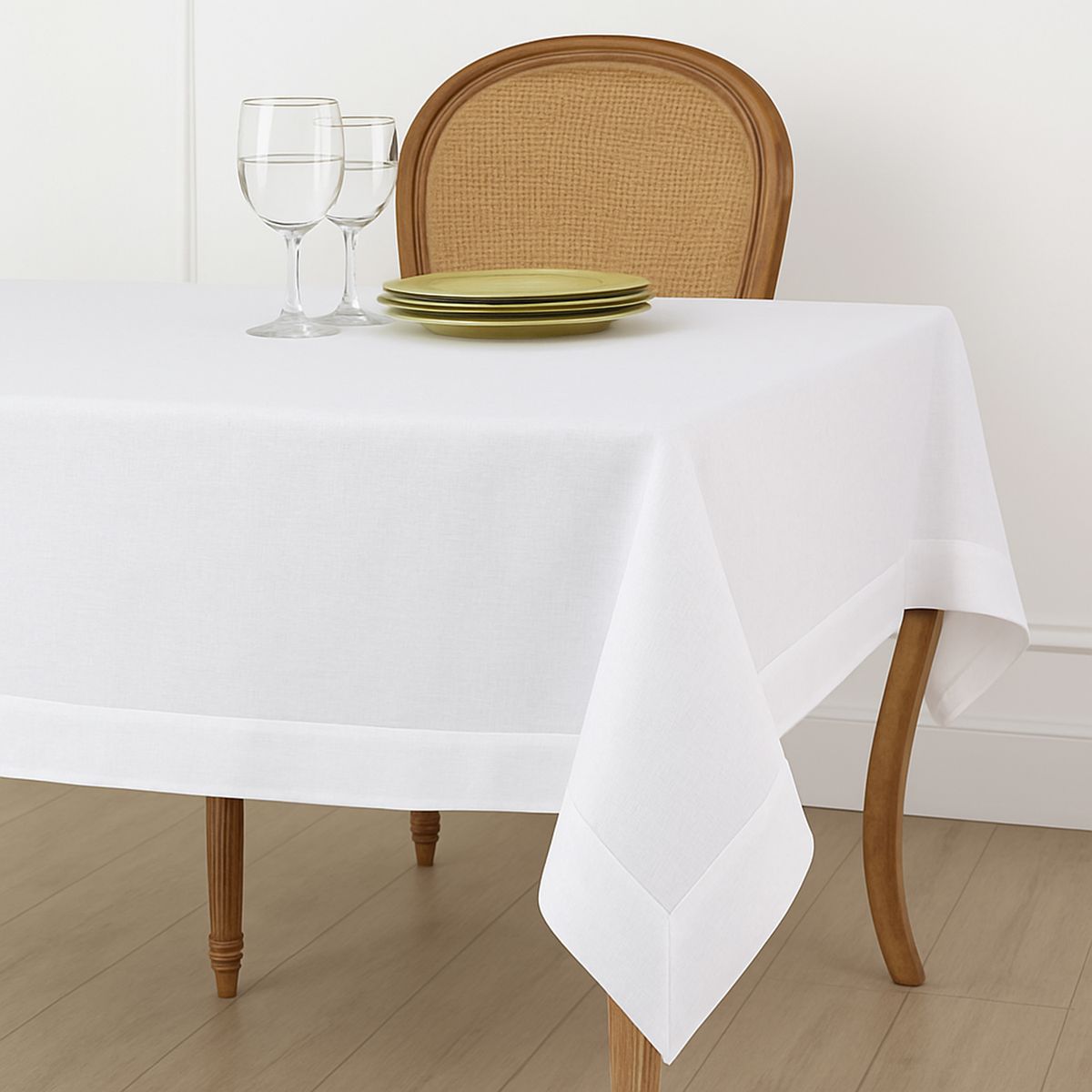 NINA HERRERA - Mantel Básica Linette Chic Blanco 180x260cm