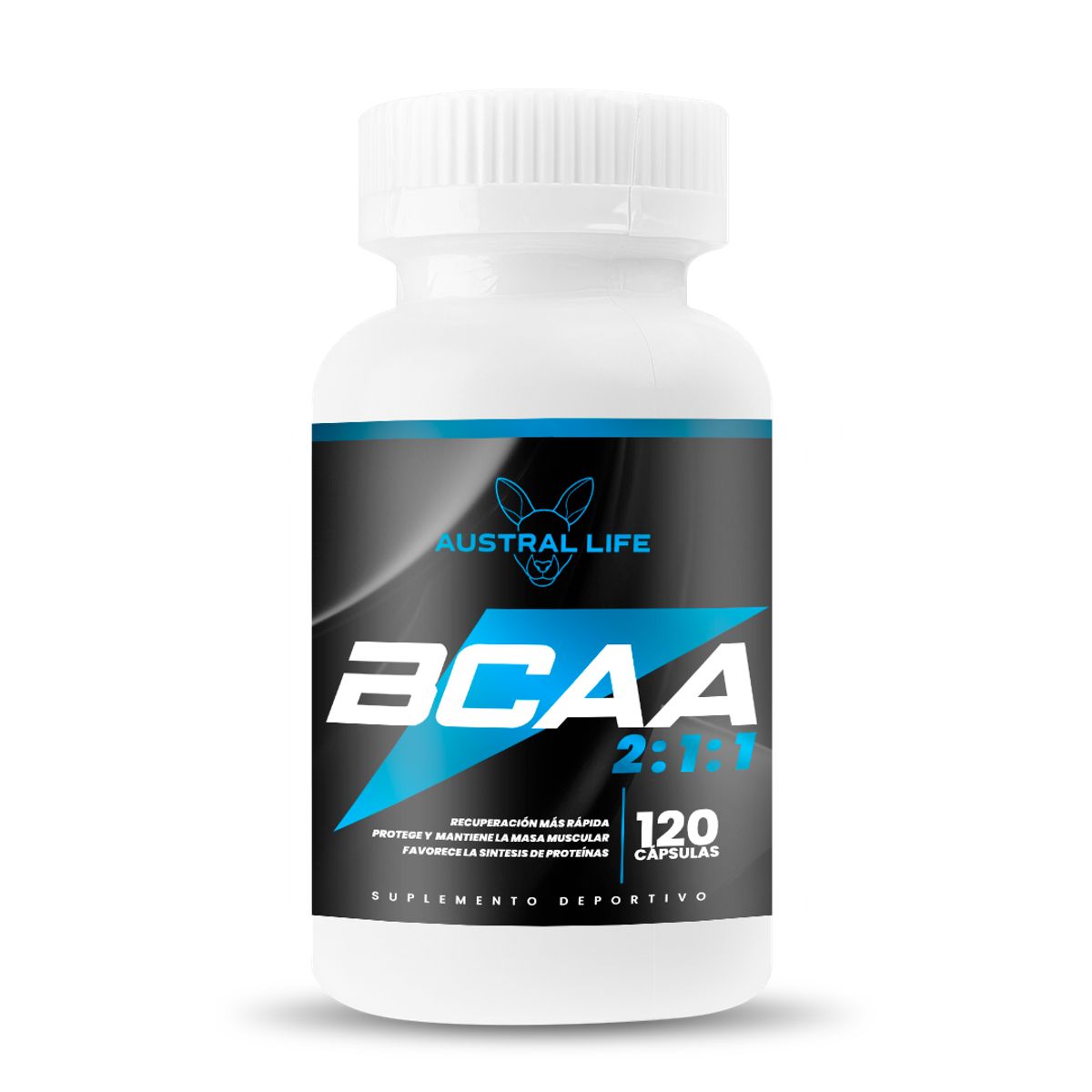 GENERICO - Aminoácidos BCAAs 2:1:1 – 120 Capsulas-Austral Life