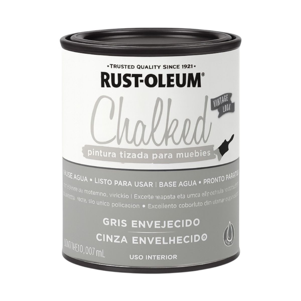 RUST OLEUM - Pintura Tizada para Muebles Chalked Gris Envejecido 887ml