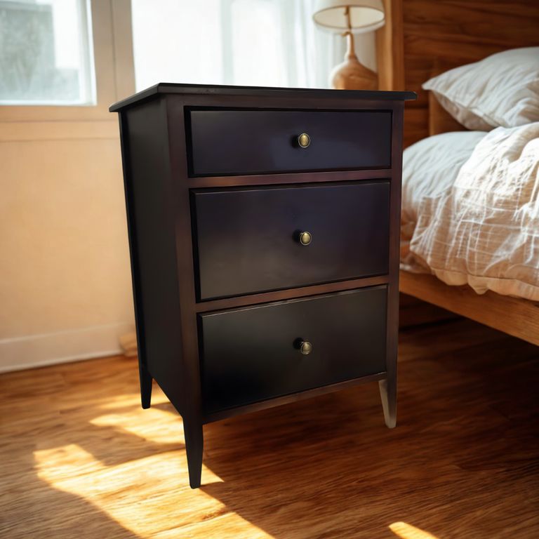 VELADOR DORMITORIO MOCACCINO 3 CAJONES MADERA