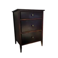 ITAHOME - VELADOR DORMITORIO MOCACCINO 3 CAJONES MADERA