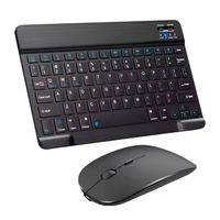 Kit Teclado + Mouse Para Ipad Tablet Celular Pc Bluetooth Negro