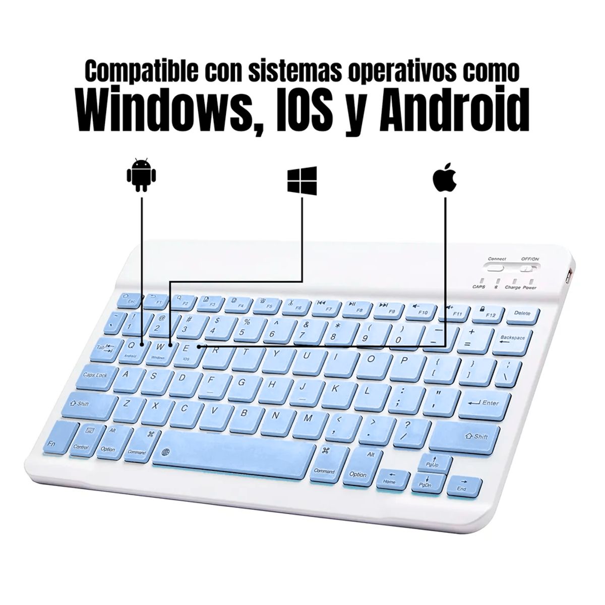 GENERICO - Kit Teclado + Mouse Para Ipad Tablet Celular Pc Bluetooth Violeta