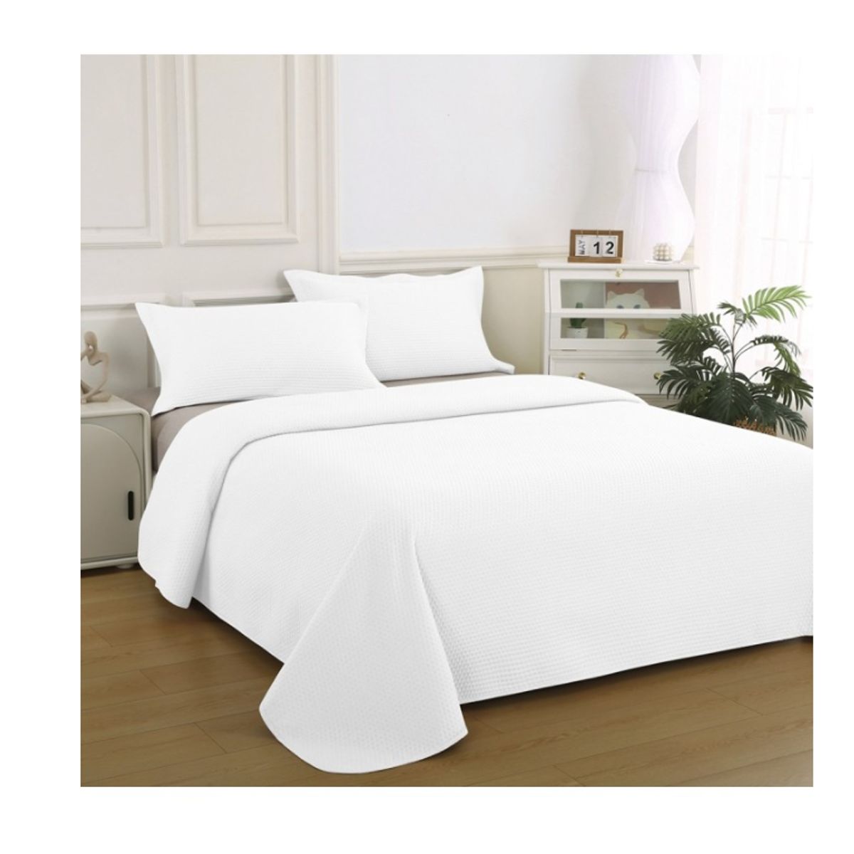 ILLUSIONS - Quilt Atenas Super King Idetex Cubrecama Blanco
