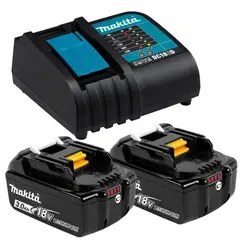 MAKITA - Set 18 Volts Cargador + 2 Batería 3 Ah 191M68-6