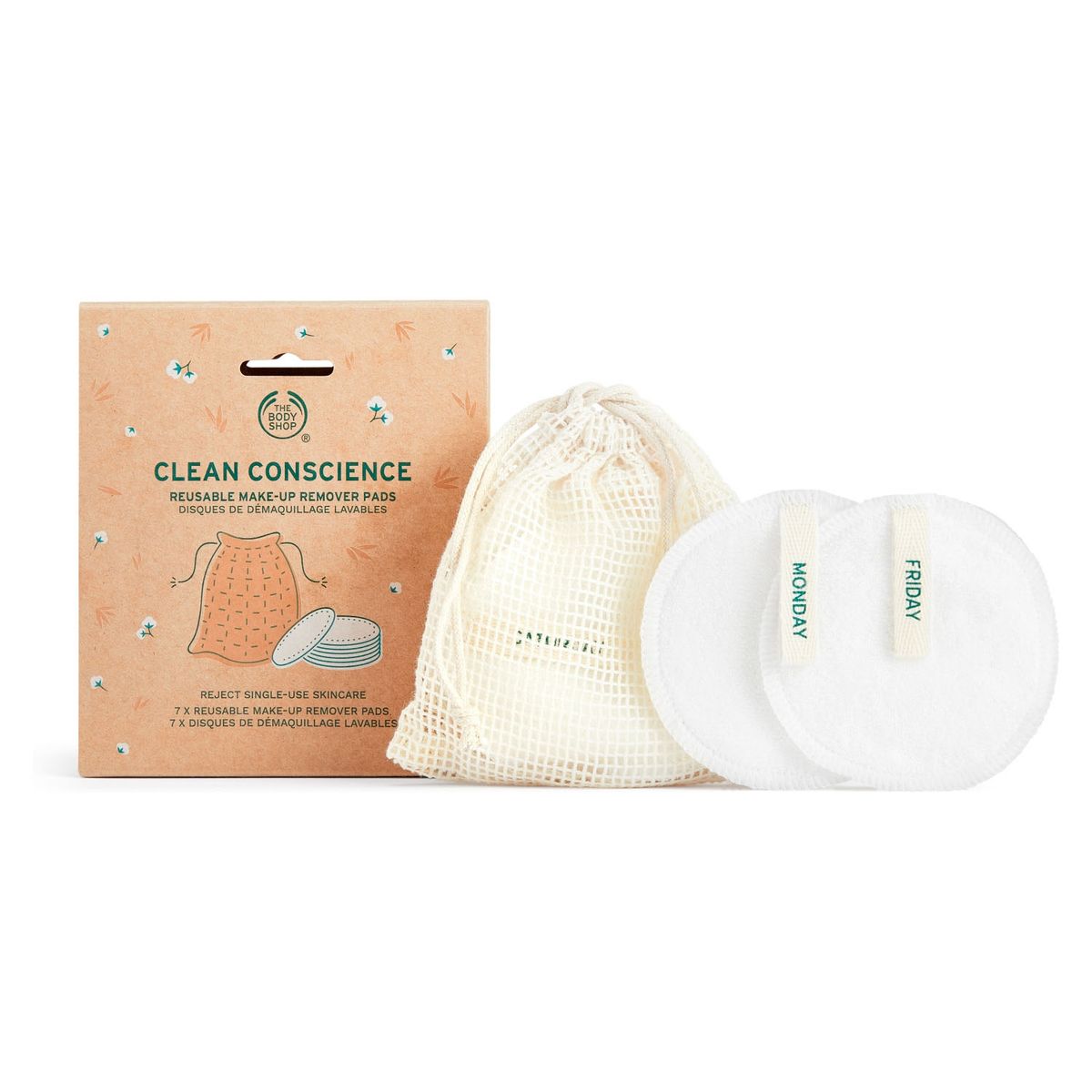 THE BODY SHOP - Pétalos Reutilizables Bamboo Y 7 Unidades + Bolsa The Body Shop