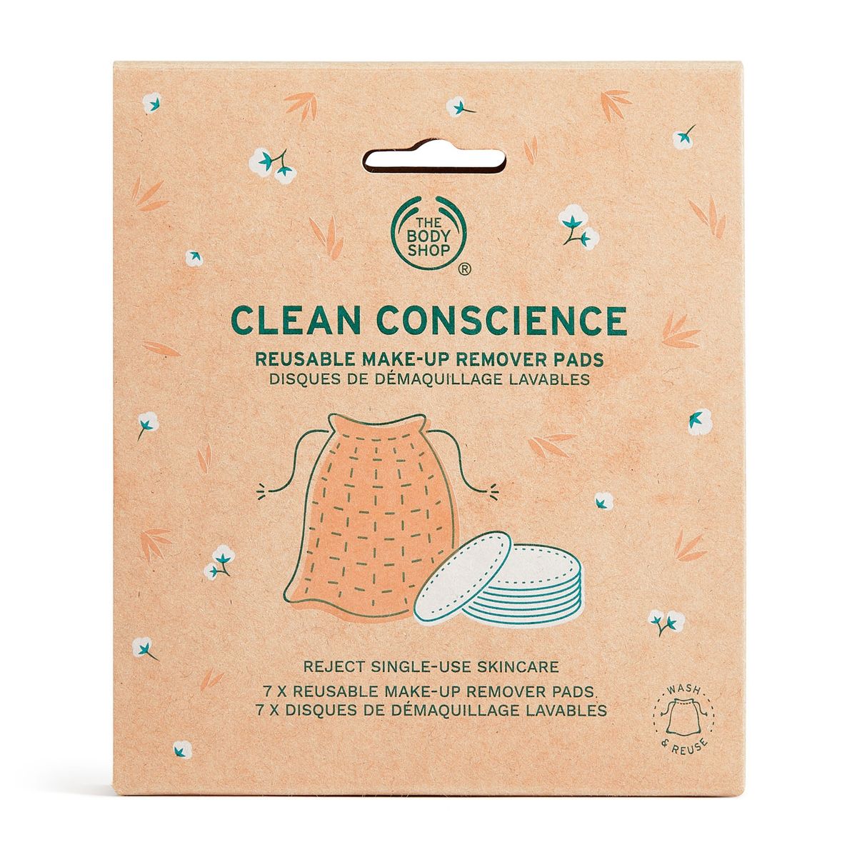 THE BODY SHOP - Pétalos Reutilizables Bamboo Y 7 Unidades + Bolsa The Body Shop