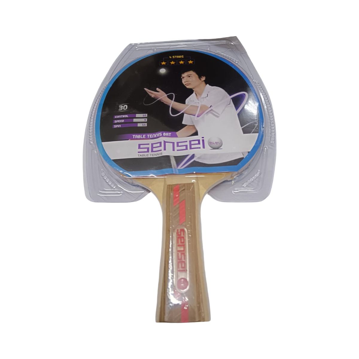 SENSEI - PALETA DE PING PONG MARCA SENSEI MODELO 4 ESTRELLAS
