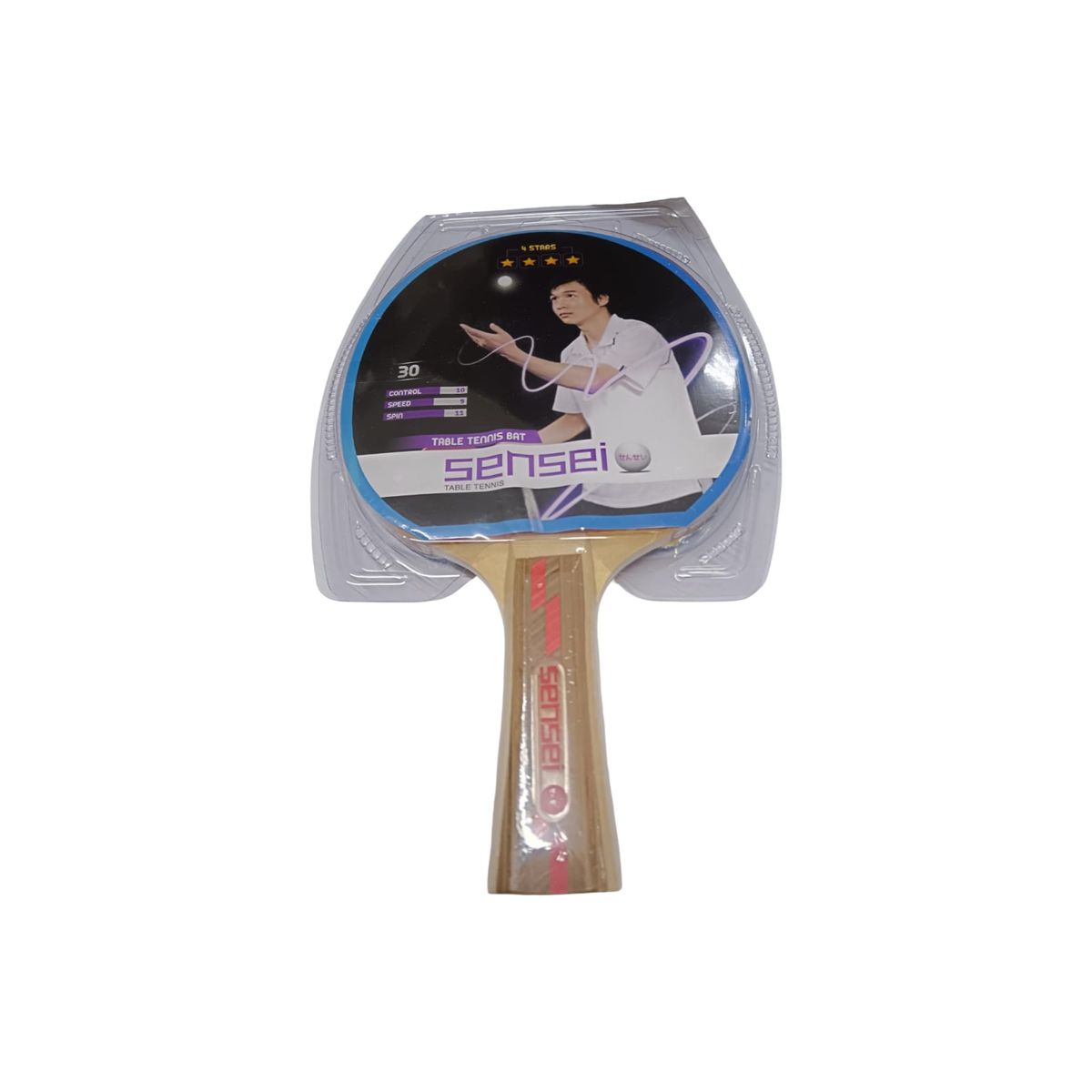 SENSEI - PALETA DE PING PONG MARCA SENSEI MODELO 4 ESTRELLAS