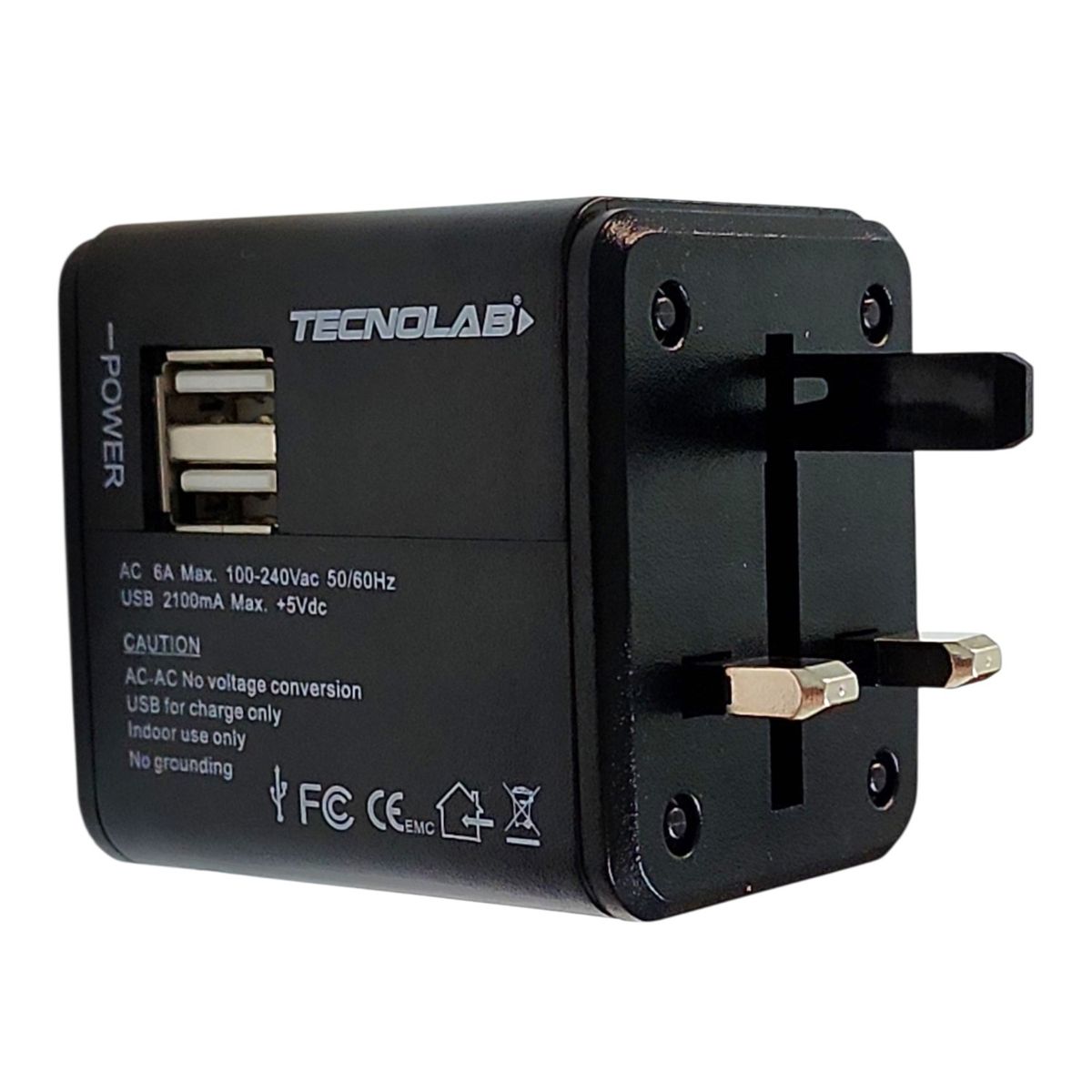 Adaptador Universal De Viaje 2 Usb ProAdaptor TL354 Tecnolab, marca TECNOLAB - Foto Principal