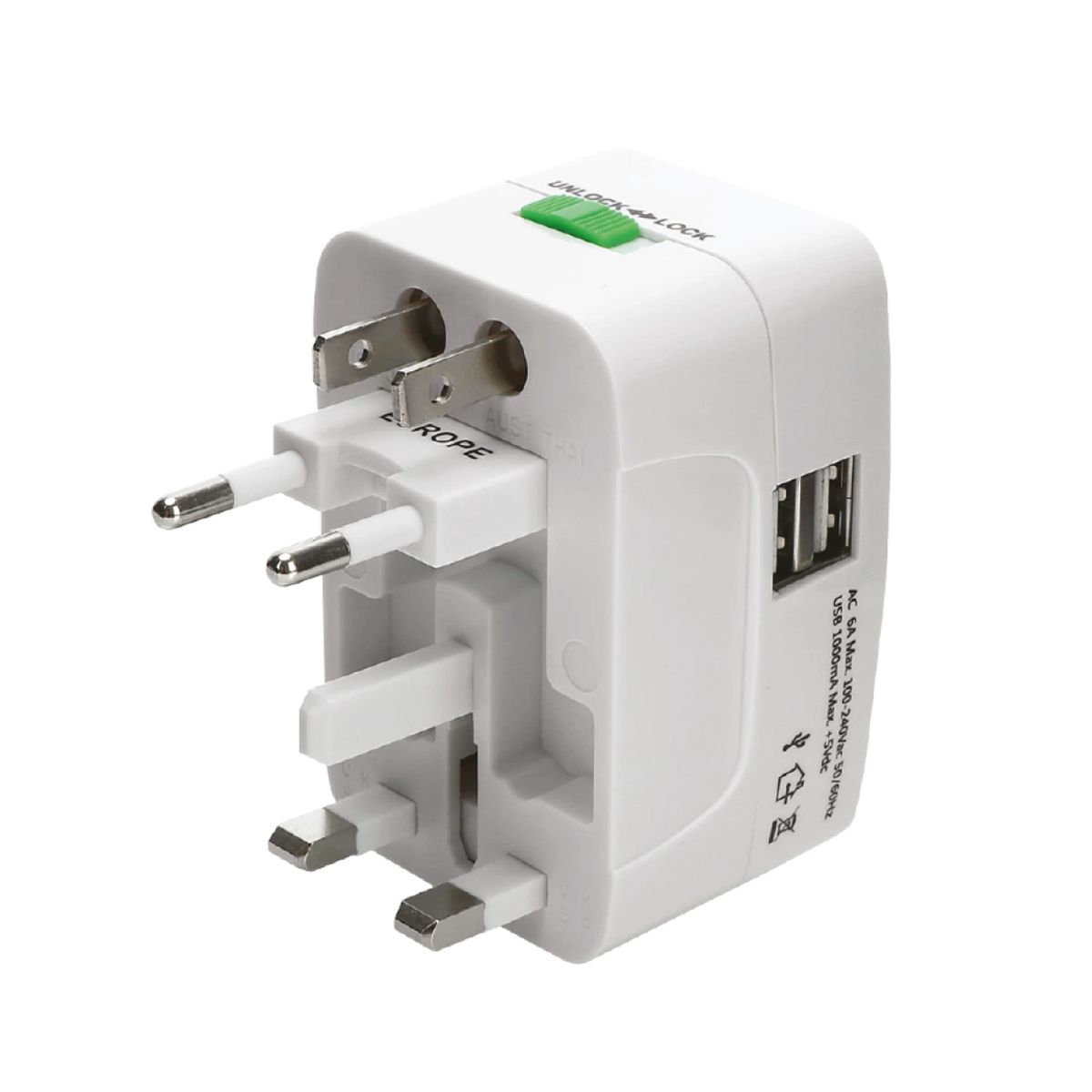 Adaptador Universal De Viaje Voltrek Plus Tl356 Tecnolab., marca TECNOLAB - Foto 2