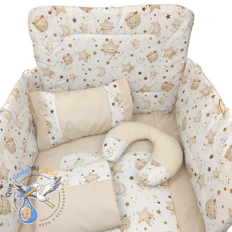 GENERICO - Set para Cuna Estándar Beige Universo