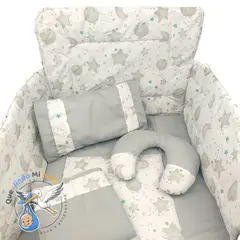 GENERICO - Set para Cuna Estándar Gris Universo