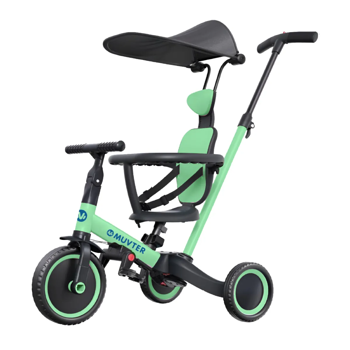 MUVTER - Triciclo Multifuncional 5 en 1 Muvter Ride Deluxe Menta