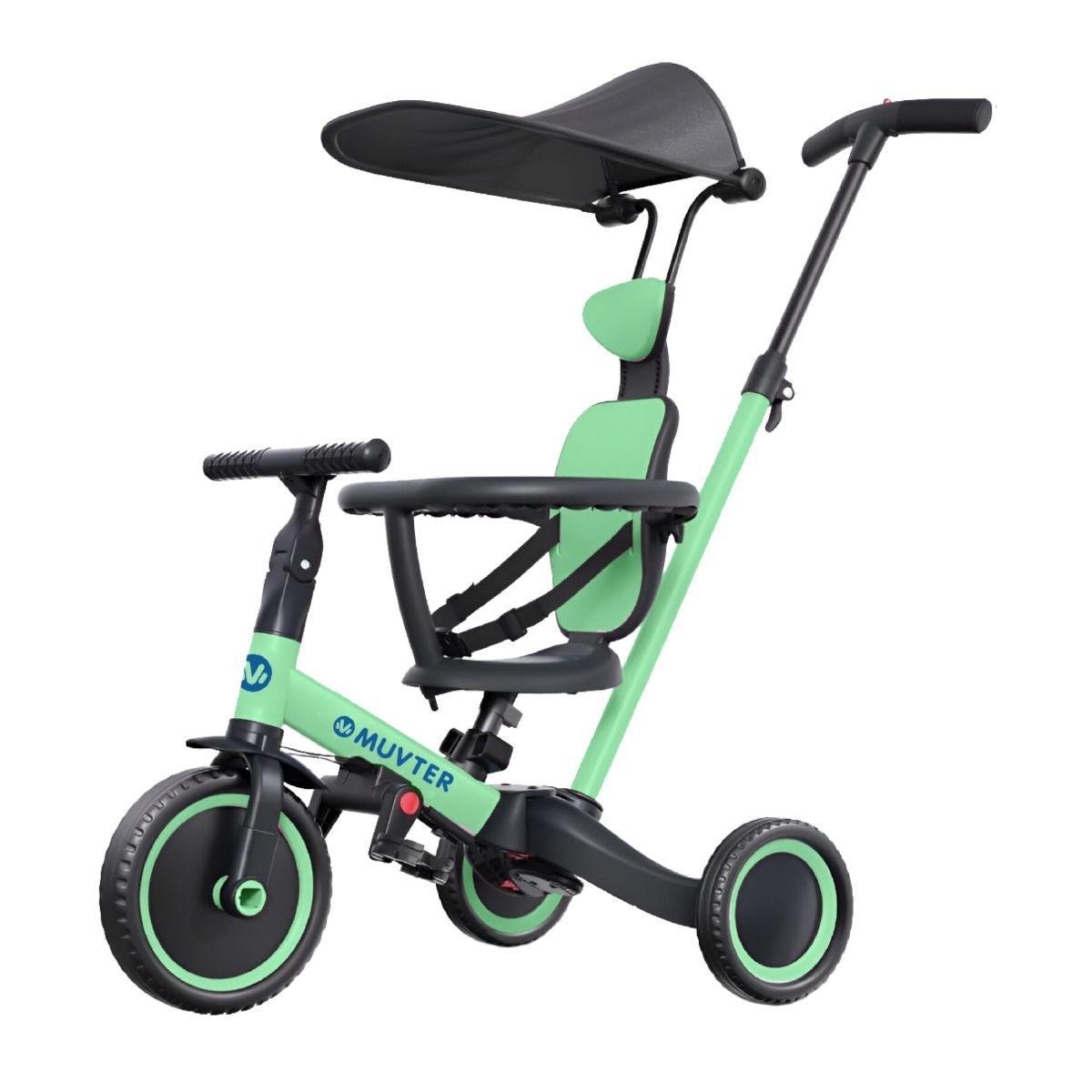 MUVTER - Triciclo Multifuncional 5 en 1 Muvter Ride Deluxe Menta
