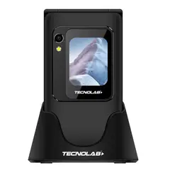 TECNOLAB - Celular Senior 4G Doble Pantalla BT TL705BK Negro