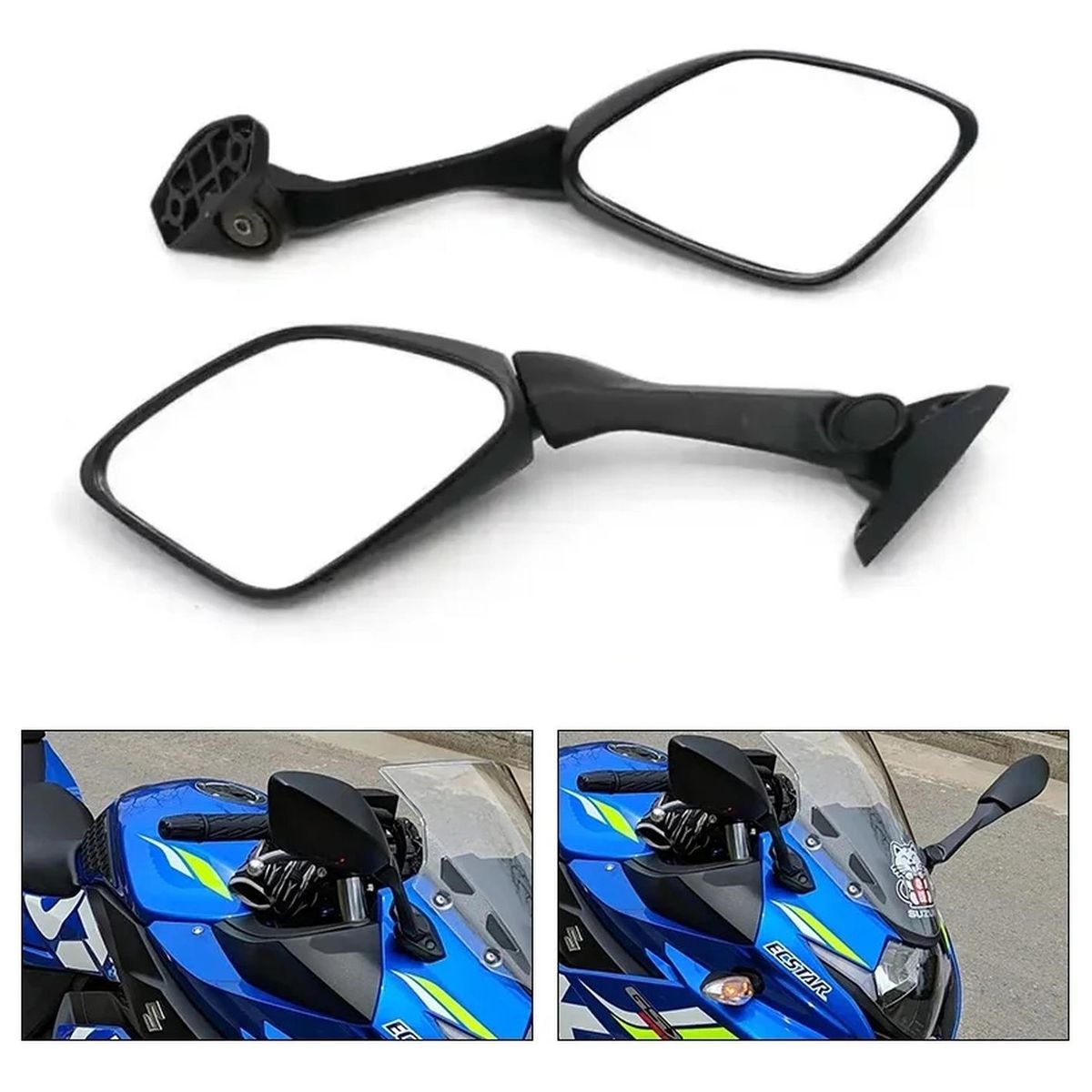 GENERICO - Espejos Para Moto Suzuki Gixxer 150 - 250 Sf  Gsxr 250