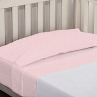 Sábana Estampada Liberty Rosa 220 Hilos Cuna