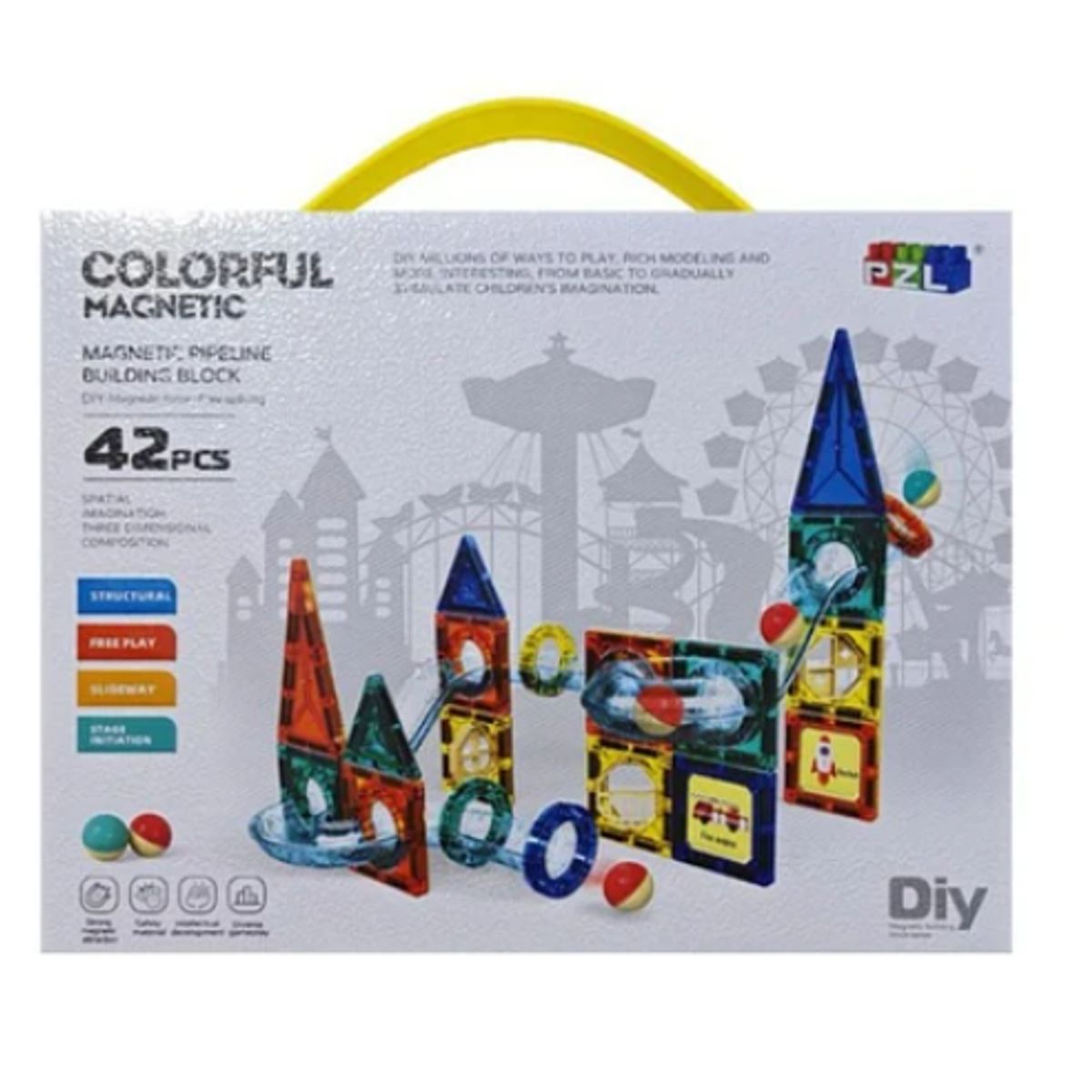 GENERICO - Juego De Bloques Magnéticos 73 Pcs