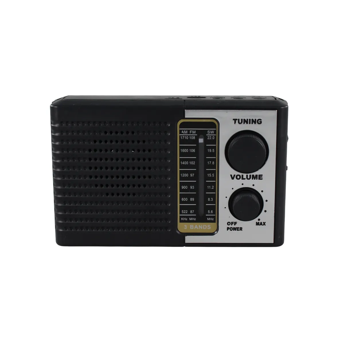 TECNOLAB - Radio Portátil solar AM FM SW 15W LED y USB TL636 Tecnolab