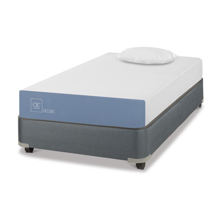 CIC Cama Americana Excellence 1.5 Plazas x 1.90 mt + 1 Almohada