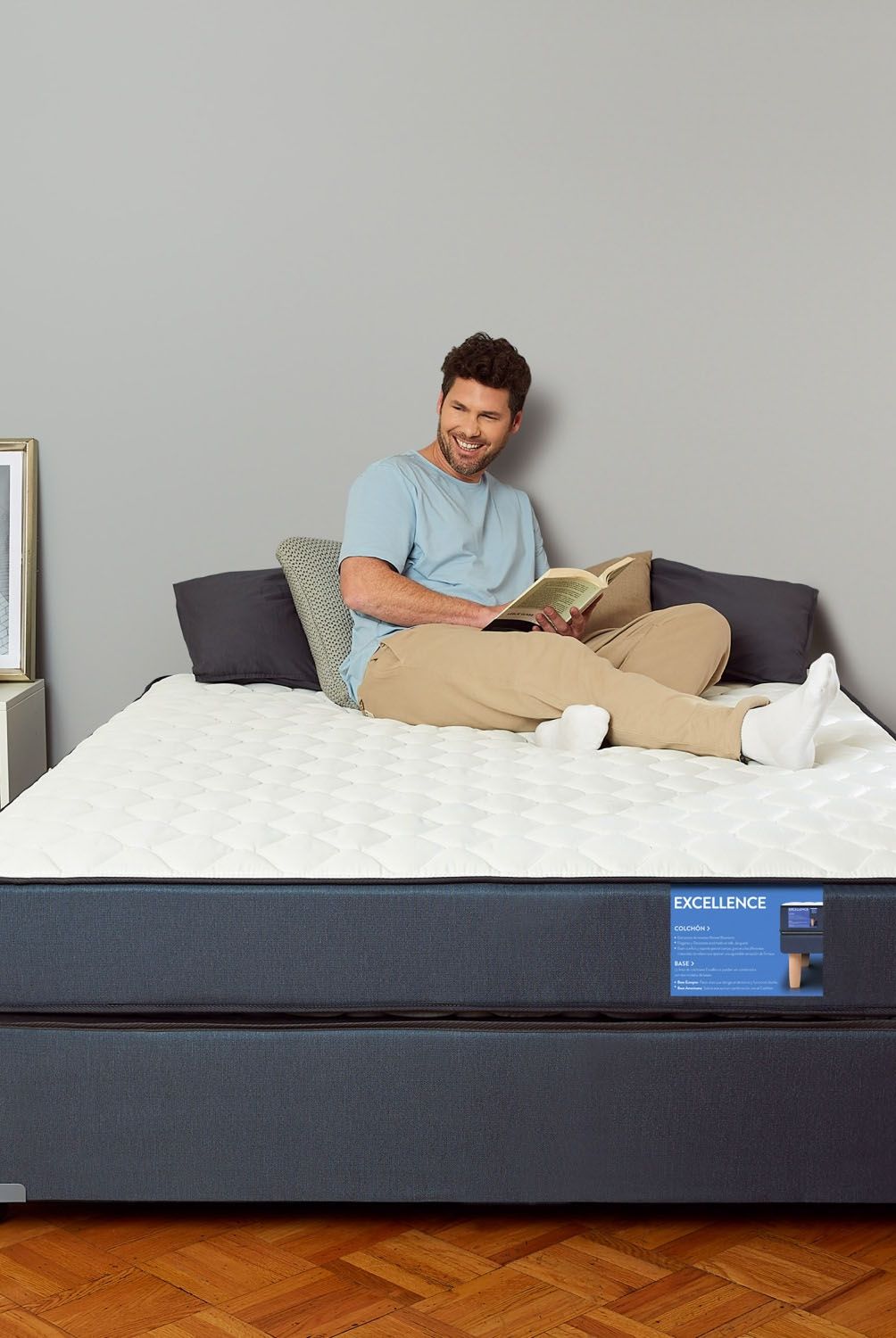 CIC - Cama Americana Excellence 1,5 Plazas + Almohada Cic