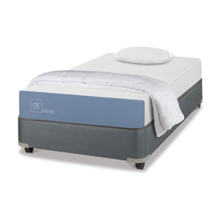 CIC Cama Americana Excellence 1 Plaza x 1.90 mt + 1 Almohada + plumón