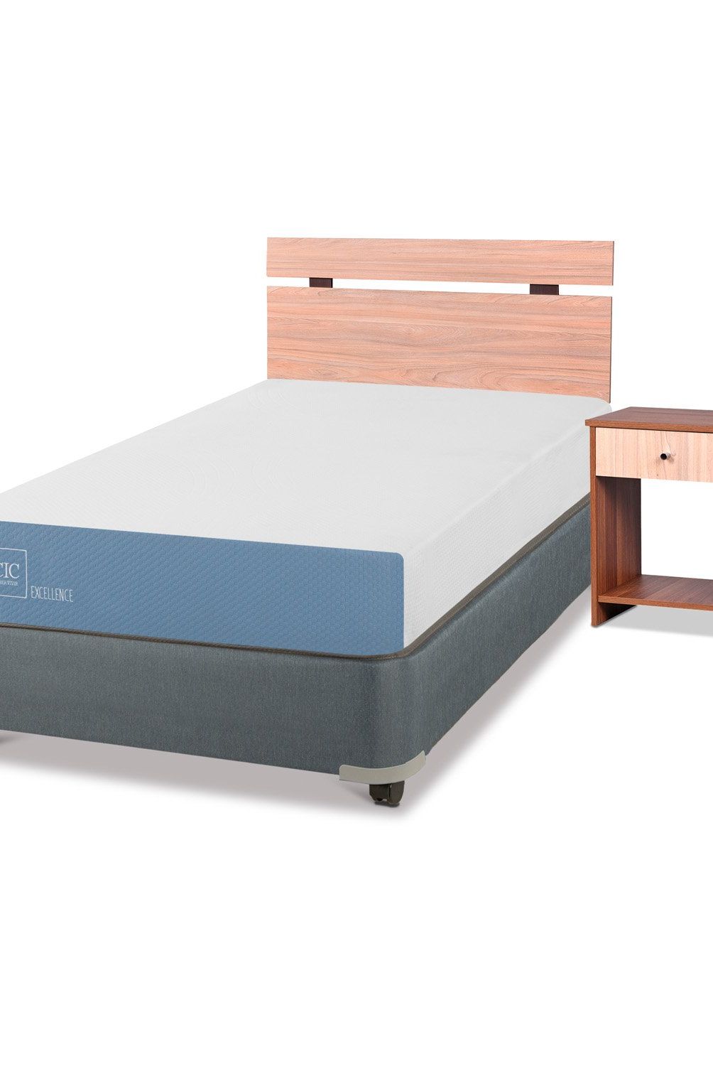 CIC - Cama Americana Excellence 1,5 Plazas + Muebles Olmo Cic