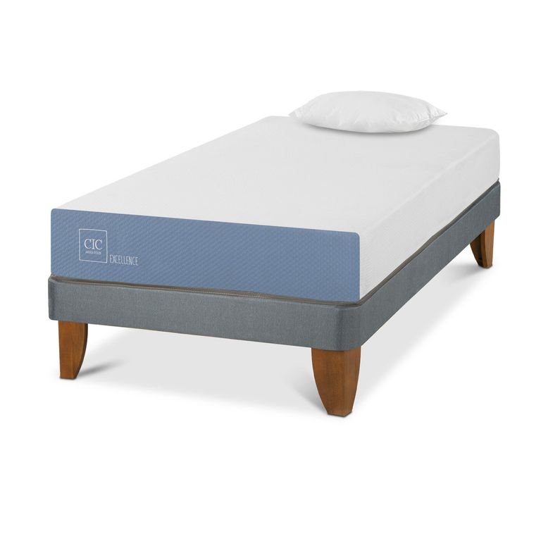 CIC Cama Europea Excellence 1.5 Plazas x 1.90 mt + 1 Almohada