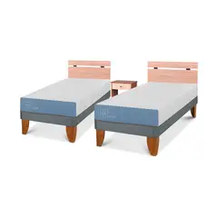 CIC - Cama Europea Excellencen49 1 Plaza + Muebles