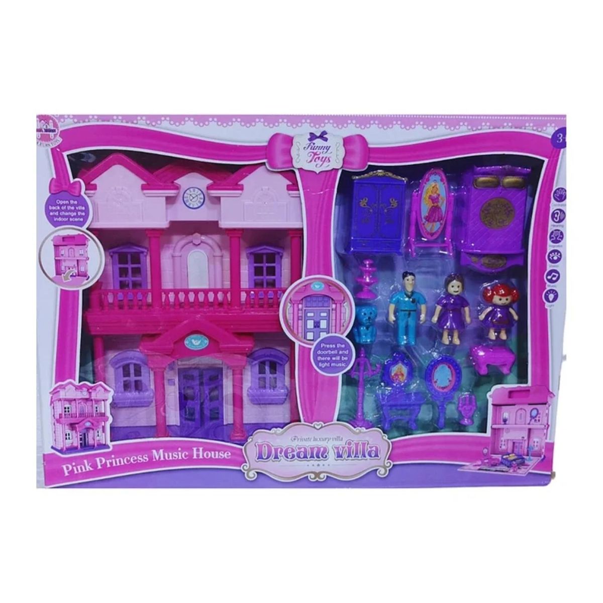 GENERICO - Juguete Casa De Muñecas Con Figuras Y Accesorios Infantil