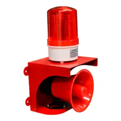 BESTAMERICA - SIRENA COMUNITARIA CON 2 CONTROLES Y BALIZA ROJA SF-302