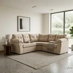 INTERMUEBLES - Sofá Seccional 2.1.2 Polonia Felpa