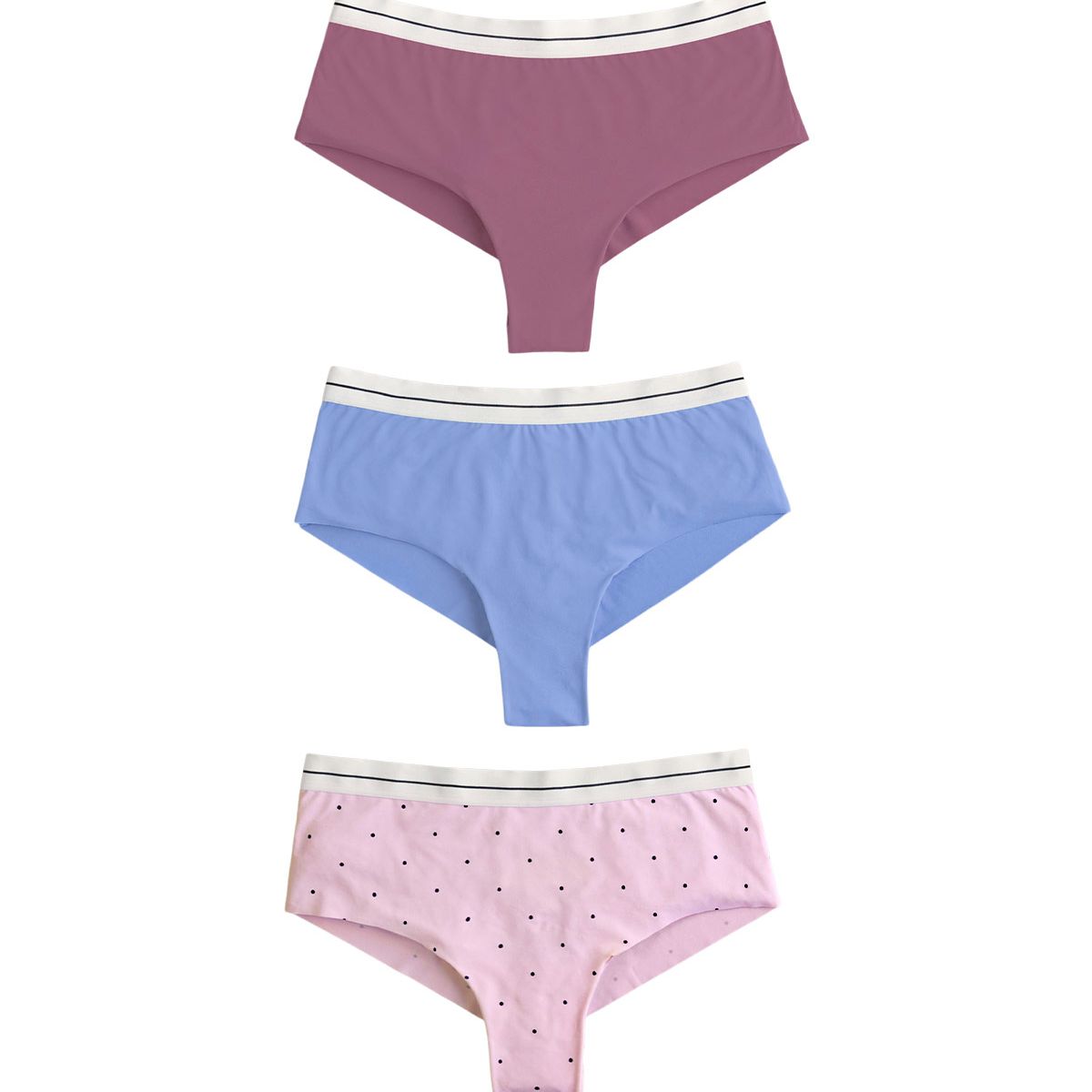 LEONISA - Leonisa Pantaletas pack x 3 ultracómodos 92012X3 Azul / Morado / Fondo Rosa Estampado