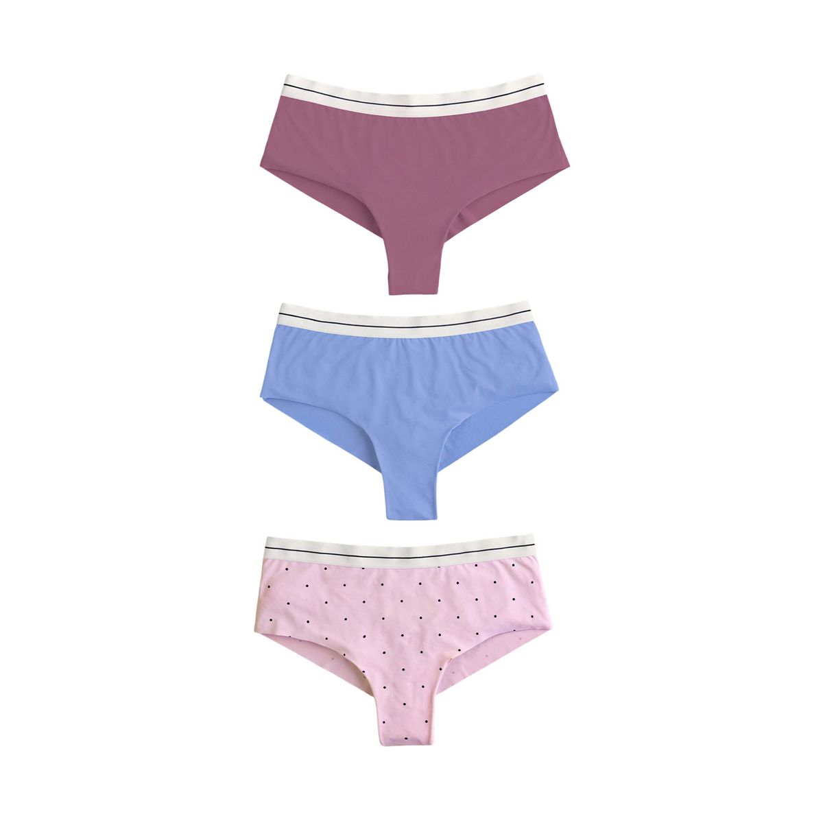 LEONISA - Leonisa Pantaletas pack x 3 ultracómodos 92012X3 Azul / Morado / Fondo Rosa Estampado