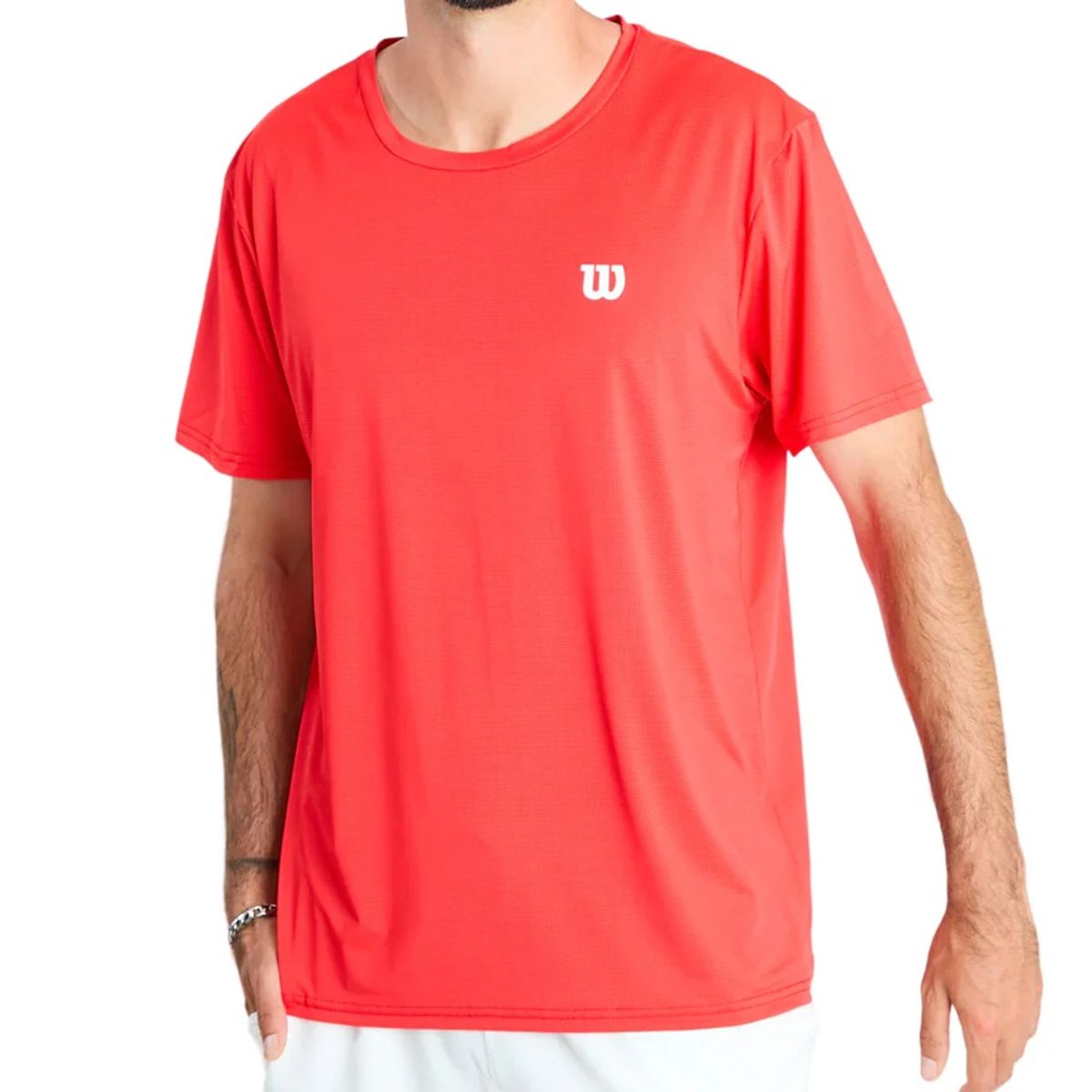 WILSON - Polera Wilson Poly Roja Tenispadel