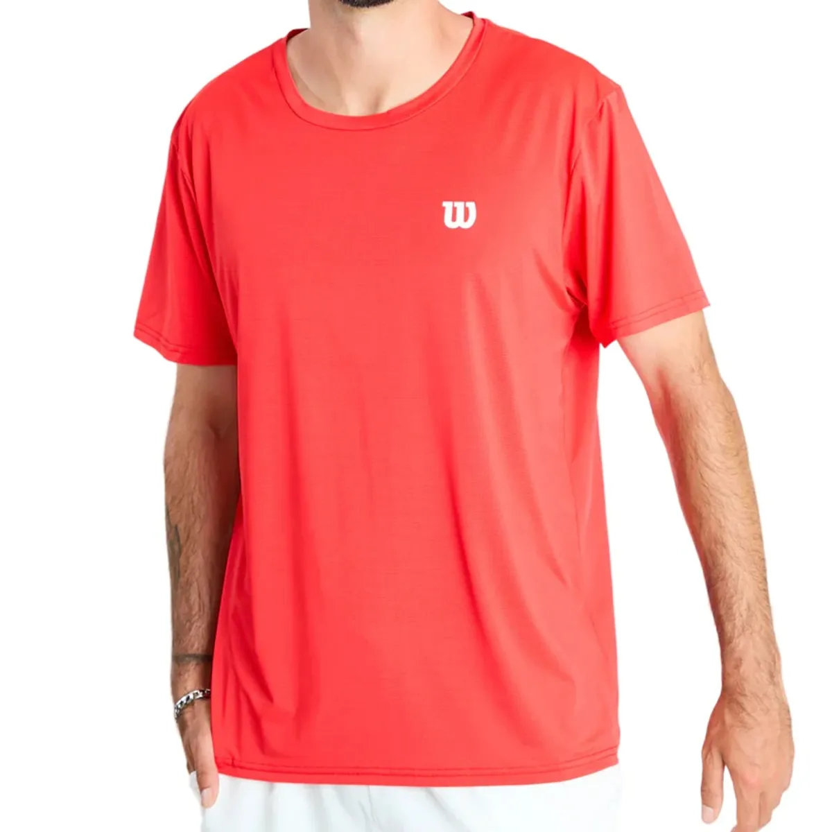 WILSON - Polera Wilson Poly Roja Tenispadel