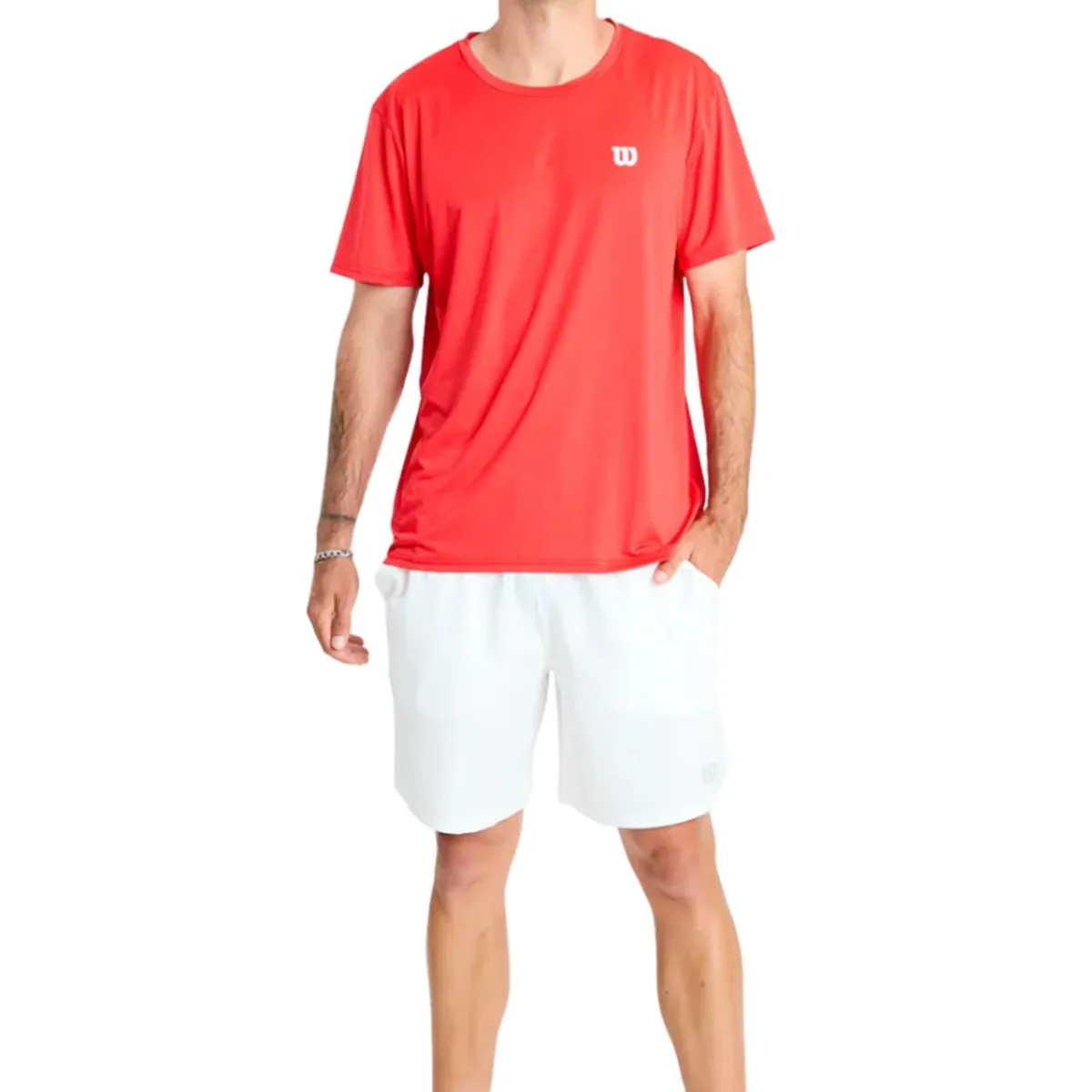 WILSON - Polera Wilson Poly Roja Tenispadel