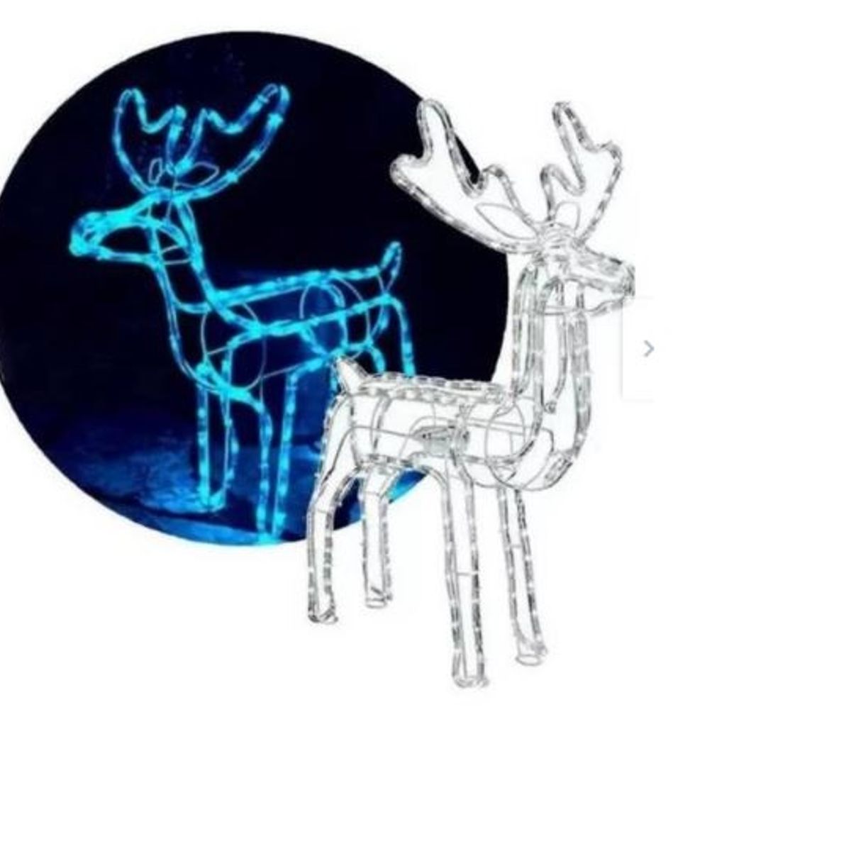 GENERICO - Reno Navideño con Movimiento 120cm Luz Azul