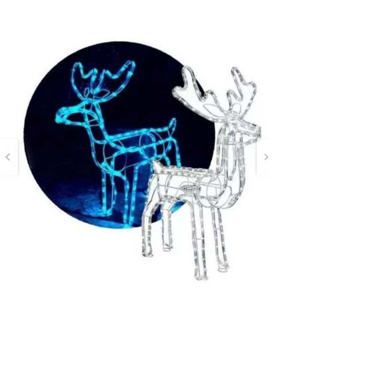 GENERICO - Reno Navideño con Movimiento 120cm Luz Azul