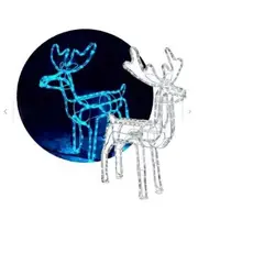 GENERICO - Reno Navideño con Movimiento 120cm Luz Azul