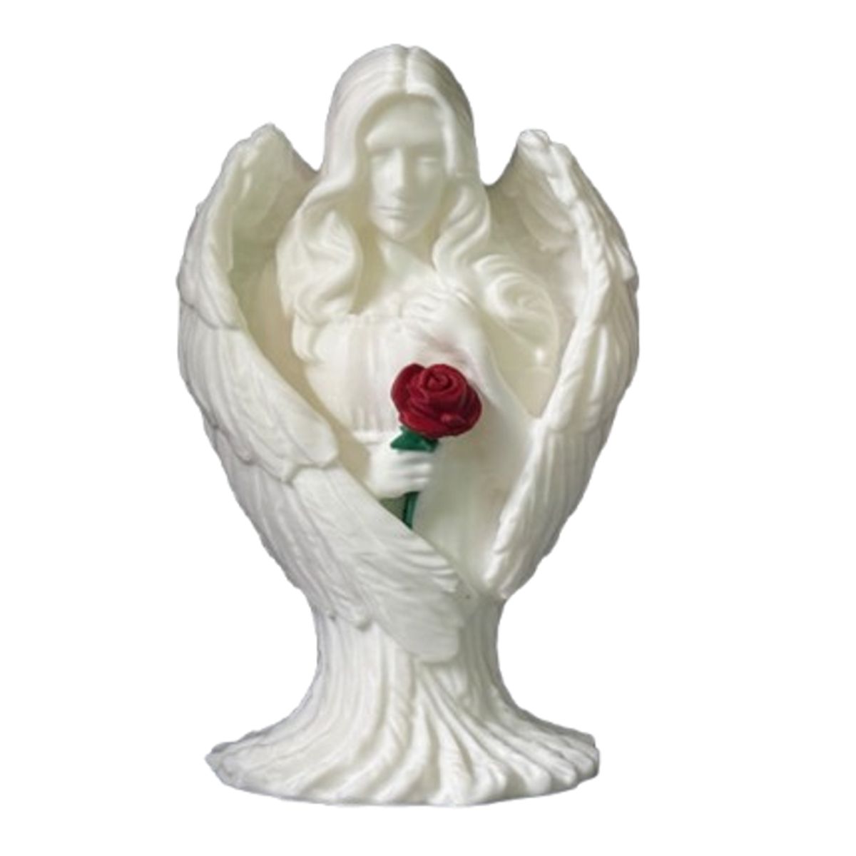 GENERICO - Figura Decoración- Ángel de Escultura con Rosa
