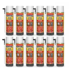 SOUDAL - Espuma Expansiva Poliuretano 750 Ml. 12 Unidades